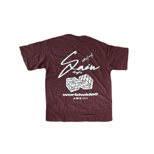 INTERNATIONAL BURGUNDY TEE