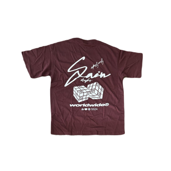 INTERNATIONAL BURGUNDY TEE